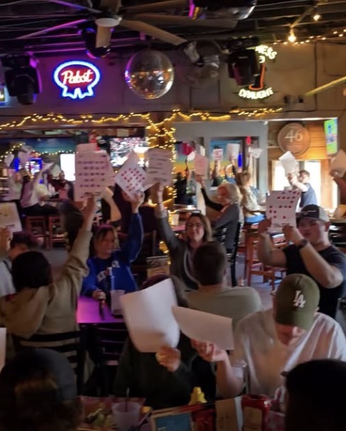 Teams competing at trivia