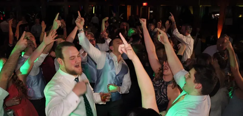 Guests cheering on the dance floor