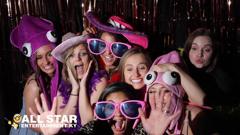 Photo booth props and laughs