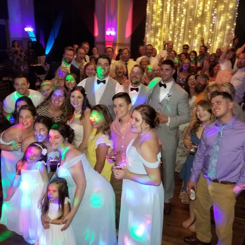 Dance floor lighting at an All Star Entertainment event